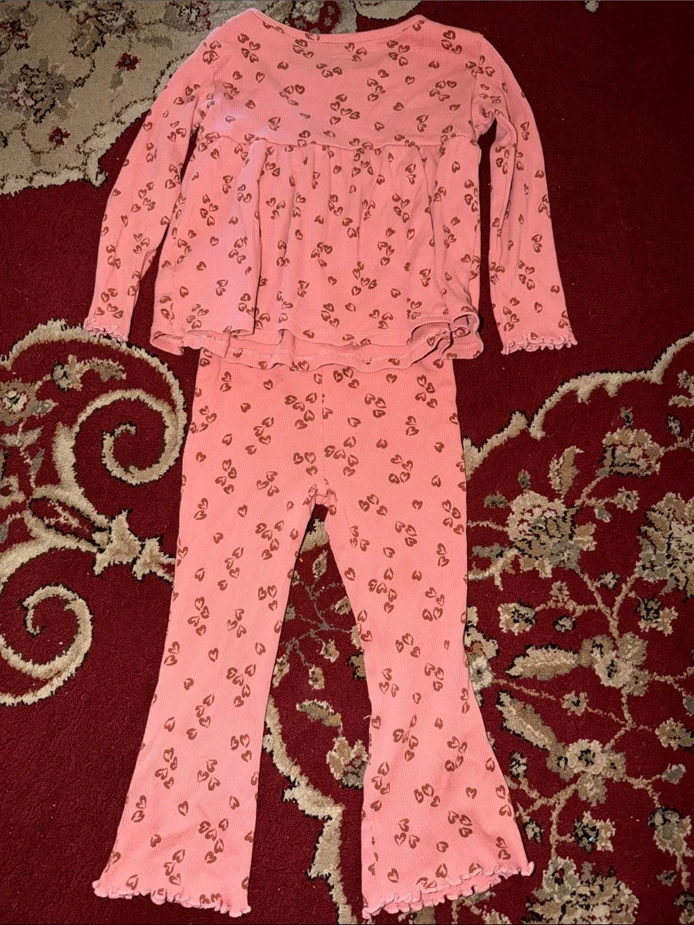 Carter's Pink Heart Cheetah Print Two-Piece Set